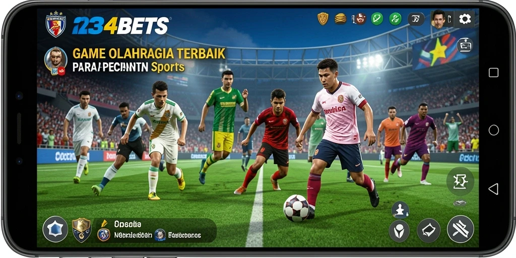 Screenshot tampilan gameplay 1234BETS dengan aksi olahraga yang seru.