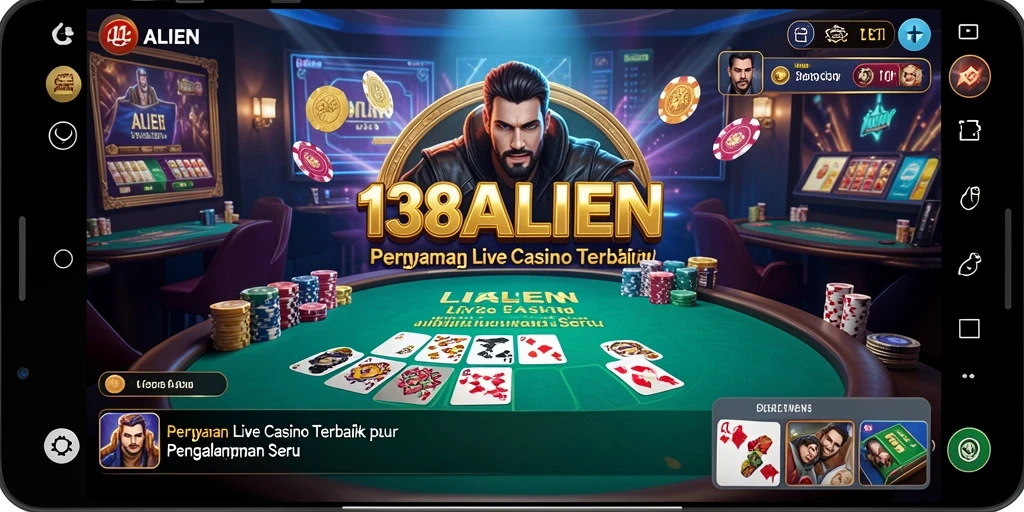 Tampilan gameplay Live Casino yang mendebarkan di 138ALIEN.