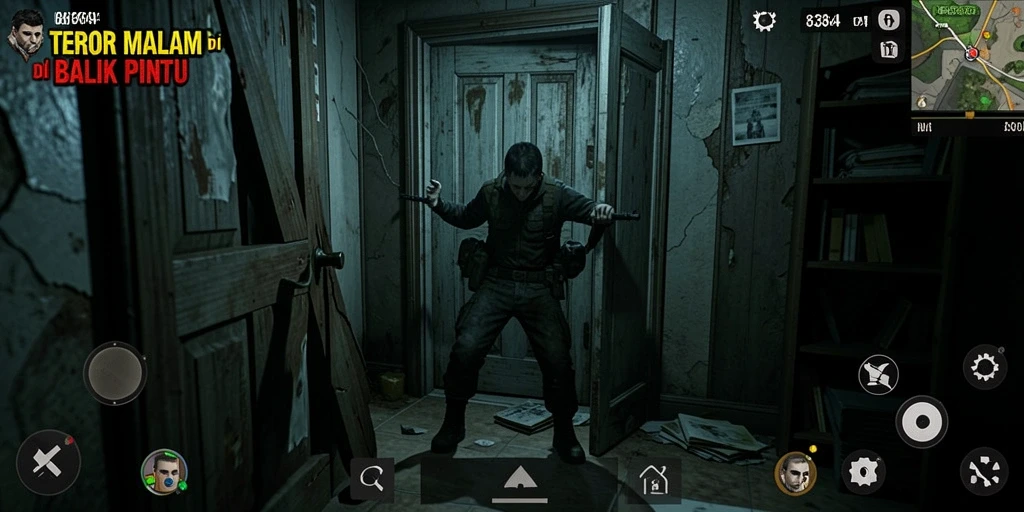 Tangkapan layar menampilkan suasana mencekam dalam game 8364.