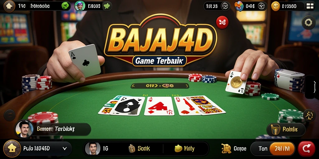Tampilan gameplay seru dari BAJAJ4D dalam permainan poker.
