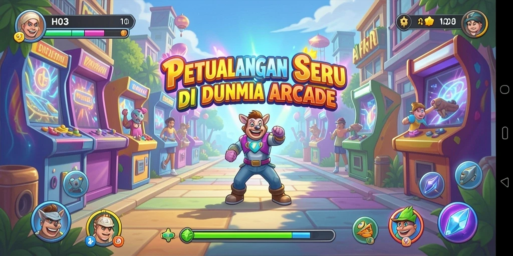 Screenshot utama H03 menampilkan aksi seru gameplay arcade.