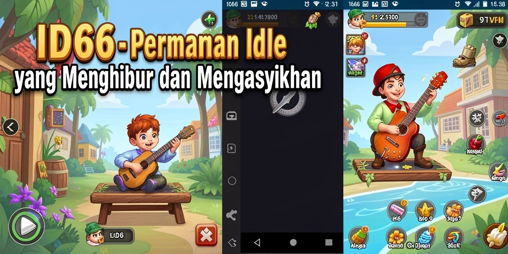 Screenshot menunjukkan momen seru gameplay dalam ID66.