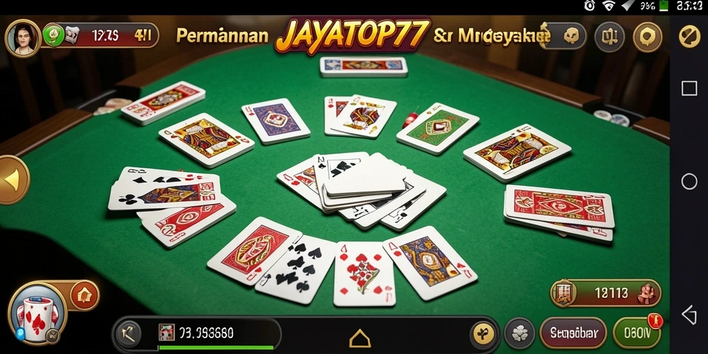 Tampilan utama permainan Gaple JAYATOP77 yang menarik.
