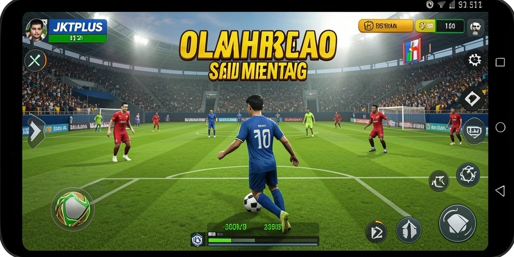 Tampilan gameplay JKTPLUS yang memukau dengan aksi olahraga seru.