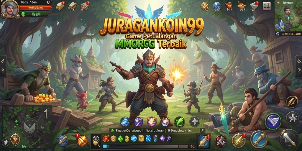 Screenshot JURAGANKOIN99 menampilkan aksi petualangan seru dalam dunia fantasi.