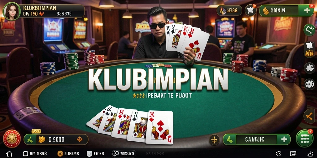 Tampilan menarik dari gameplay Poker di KLUBIMPIAN.
