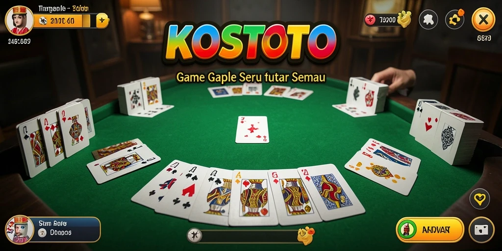 Tampilan gameplay KOSTOTO yang menarik dan penuh warna.