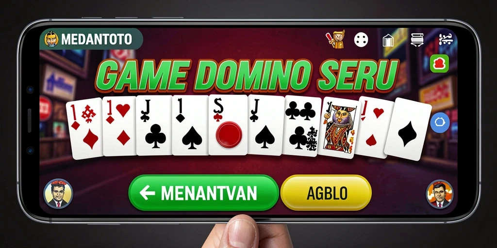 Tampilan menarik dari gameplay Domino di MEDANTOTO.