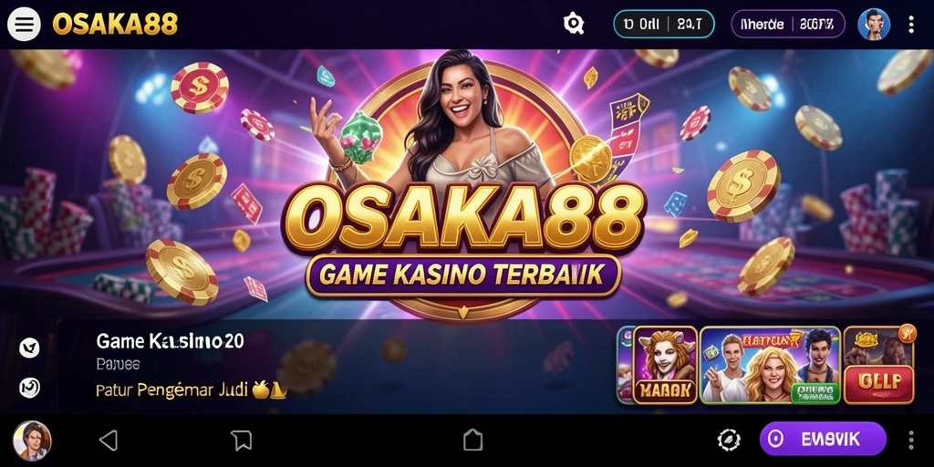 Screenshot utama OSAKA88 menampilkan gameplay kasino yang mendebarkan.