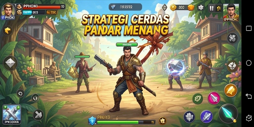 Screenshot gameplay PPHOKI yang menunjukkan strategi kemenangan.