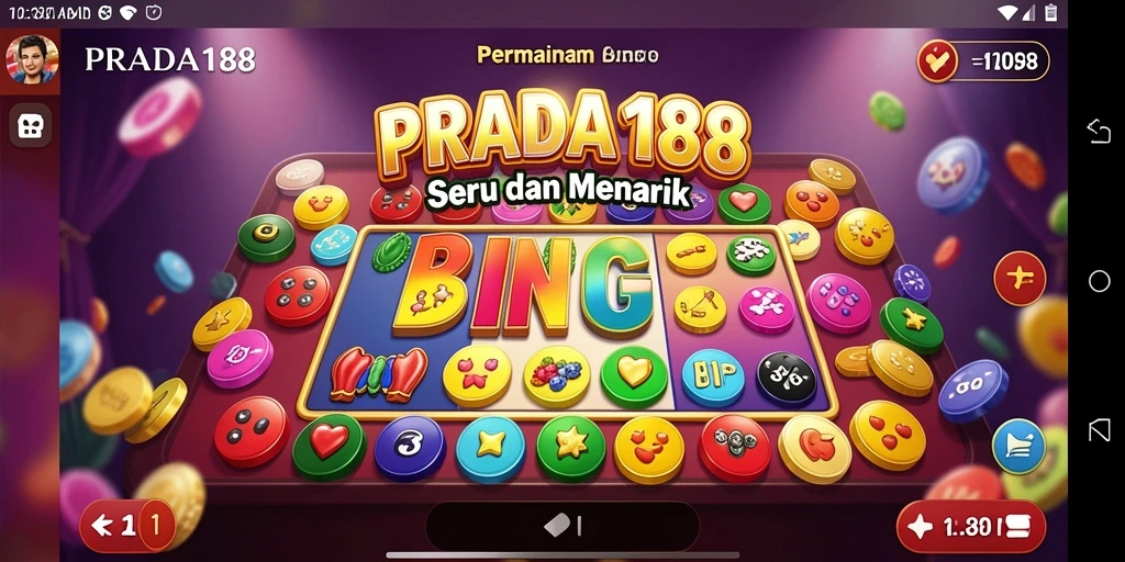 Screenshot gameplay PRADA188 menampilkan suasana seru dalam bermain Bingo.