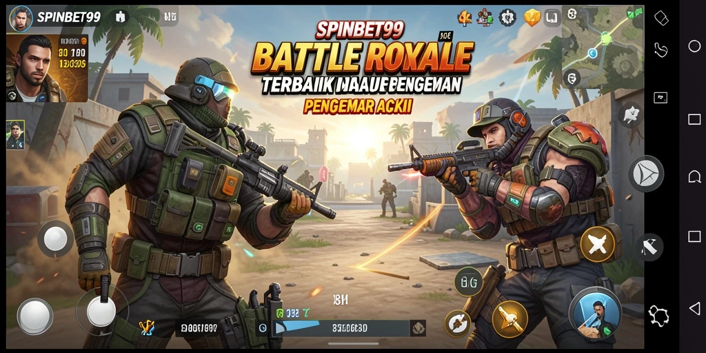 Tampilan menarik gameplay SPINBET99 dalam pertempuran Battle Royale.