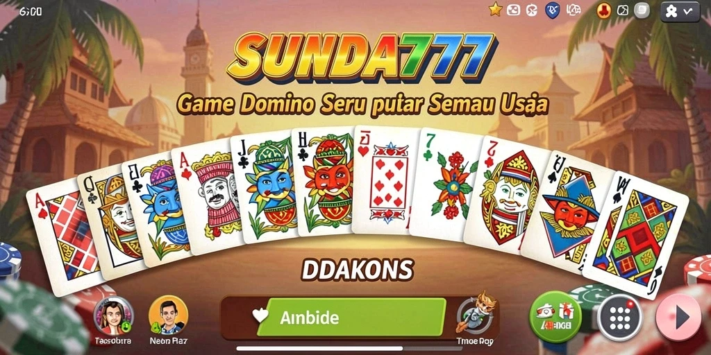 Screenshot SUNDA777 menampilkan aksi seru permainan Domino.